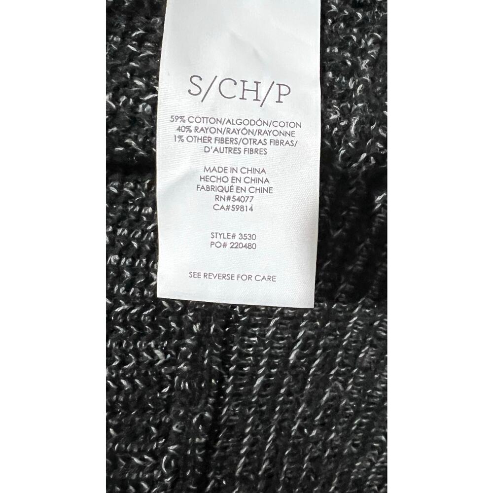 Cabi Cloak Black Marled Knit Longline Duster Cardigan Sweater Small Style #3530 - Picture 9 of 9